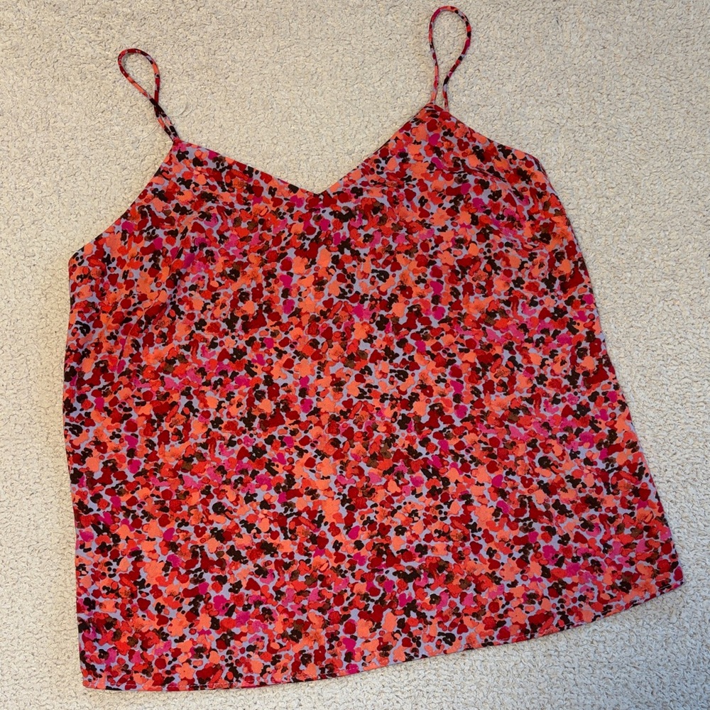 Nine West Bright Pink & Orange Floral Spaghetti-Strap Cami